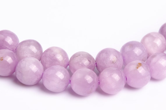 Genuine Natural Kunzite Gemstone Beads 7mm Purple Pink Round Aa+ Quality Loose Beads (116922)