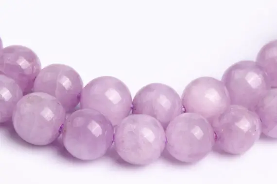 Genuine Natural Kunzite Gemstone Beads 7mm Purple Pink Round Aaa Quality Loose Beads (116921)