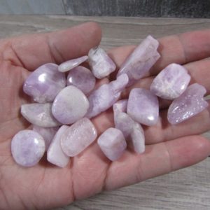 Shop Kunzite Stones & Crystals! Kunzite 1/2 inch + Tumbled Stone T141 | Natural genuine stones & crystals in various shapes & sizes. Buy raw cut, tumbled, or polished gemstones for making jewelry or crystal healing energy vibration raising reiki stones. #crystals #gemstones #crystalhealing #crystalsandgemstones #energyhealing #affiliate #ad