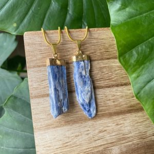 Shop Kyanite Necklaces! Kyanite necklace, raw kyanite necklace, crystal necklace, kyanite jewelry, spiritual jewelry, gemstone jewelry | Natural genuine Kyanite necklaces. Buy crystal jewelry, handmade handcrafted artisan jewelry for women.  Unique handmade gift ideas. #jewelry #beadednecklaces #beadedjewelry #gift #shopping #handmadejewelry #fashion #style #product #necklaces #affiliate #ad