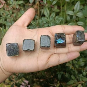 Shop Tumbled Labradorite Crystals & Pocket Stones! Labradorite Tumbled Stone Cube Shaped | Natural genuine stones & crystals in various shapes & sizes. Buy raw cut, tumbled, or polished gemstones for making jewelry or crystal healing energy vibration raising reiki stones. #crystals #gemstones #crystalhealing #crystalsandgemstones #energyhealing #affiliate #ad