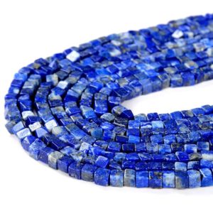 Shop Lapis Lazuli Chip & Nugget Beads! 2MM Natural Lapis Gemstone Nugget Cube Loose Beads 15.5 inch Full Strand (80008876-P13) | Natural genuine chip Lapis Lazuli beads for beading and jewelry making.  #jewelry #beads #beadedjewelry #diyjewelry #jewelrymaking #beadstore #beading #affiliate #ad