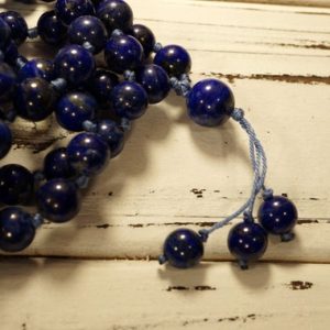 Shop Lapis Lazuli Necklaces! Lapis Lazuli Mala • AAA* (Highest Quality) • Hand-Knotted Mala • 8mm • Beads for Communication • Jewelry for Men • Lapis Mala • 3055 | Natural genuine Lapis Lazuli necklaces. Buy handcrafted artisan men's jewelry, gifts for men.  Unique handmade mens fashion accessories. #jewelry #beadednecklaces #beadedjewelry #shopping #gift #handmadejewelry #necklaces #affiliate #ad