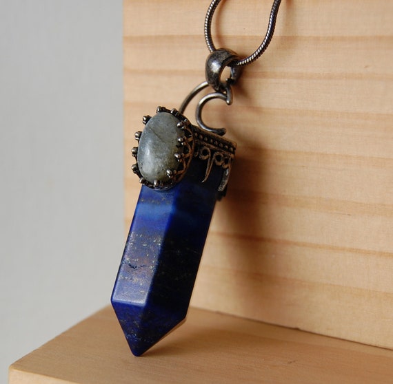 Lapis Lazuli Pendant, Lapis Jewelry, Lapis Necklace, Egyptian Amulet, Artisan Jewelry, Unisex Jewelry, Crystal Jewelry, Lapis Lazuli Stone