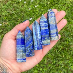 Shop Lapis Lazuli Points & Wands! Lapis Lazuli Tower, Lapis Lazuli Point, Lapis Lazuli, Crystal Points, Obelisk, Pillar, Tower, Generator, Power Point | Natural genuine stones & crystals in various shapes & sizes. Buy raw cut, tumbled, or polished gemstones for making jewelry or crystal healing energy vibration raising reiki stones. #crystals #gemstones #crystalhealing #crystalsandgemstones #energyhealing #affiliate #ad