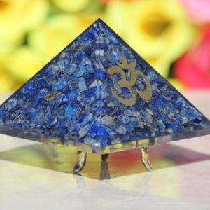 Blue Lapis Lazuli Orgonite Energy Pyramid | Orgone Reiki Aura Crystal | Healing Power | Om Stone Meditation | Pyramid | Natural genuine stones & crystals in various shapes & sizes. Buy raw cut, tumbled, or polished gemstones for making jewelry or crystal healing energy vibration raising reiki stones. #crystals #gemstones #crystalhealing #crystalsandgemstones #energyhealing #affiliate #ad