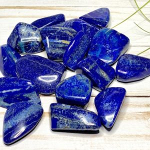 Shop Tumbled Lapis Lazuli Crystals & Pocket Stones! Lapis Lazuli Tumbled Stones | Natural genuine stones & crystals in various shapes & sizes. Buy raw cut, tumbled, or polished gemstones for making jewelry or crystal healing energy vibration raising reiki stones. #crystals #gemstones #crystalhealing #crystalsandgemstones #energyhealing #affiliate #ad