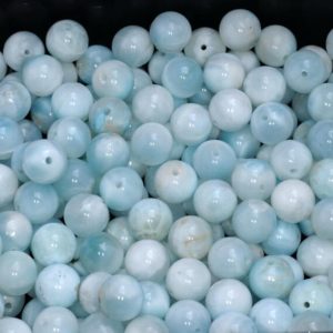 Shop Larimar Round Beads! 11MM Dominican Larimar Gemstone Grade AA Light Blue Round Select Your Beads 2,4,8,12,16 Beads (80004187-911) | Natural genuine round Larimar beads for beading and jewelry making.  #jewelry #beads #beadedjewelry #diyjewelry #jewelrymaking #beadstore #beading #affiliate #ad