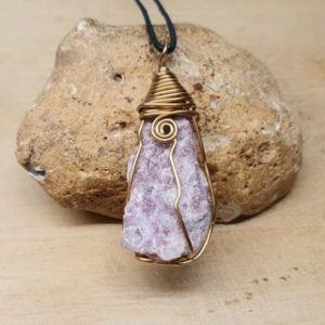 Shop Lepidolite Pendants! Raw Lepidolite pendant. Brass Purple Raw crystal necklace. Unisex Wire wrapped Reiki jewelry uk. Libra. Bohemian boho hippie. | Natural genuine Lepidolite pendants. Buy crystal jewelry, handmade handcrafted artisan jewelry for women.  Unique handmade gift ideas. #jewelry #beadedpendants #beadedjewelry #gift #shopping #handmadejewelry #fashion #style #product #pendants #affiliate #ad