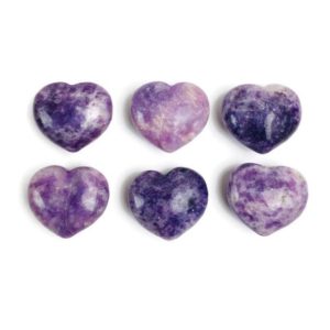 Shop Tumbled Lepidolite Crystals & Pocket Stones! Lepidolite HEART (1) XS Lepidolite Crystal Beautiful Carved Stone Tumbled Shiny Polished White Purple | Natural genuine stones & crystals in various shapes & sizes. Buy raw cut, tumbled, or polished gemstones for making jewelry or crystal healing energy vibration raising reiki stones. #crystals #gemstones #crystalhealing #crystalsandgemstones #energyhealing #affiliate #ad