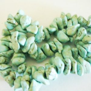 Shop Magnesite Beads! Light Teal Magnesite Chips 8-18mm | Natural genuine chip Magnesite beads for beading and jewelry making.  #jewelry #beads #beadedjewelry #diyjewelry #jewelrymaking #beadstore #beading #affiliate #ad