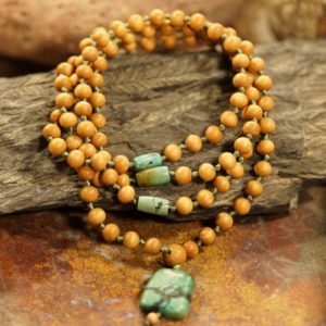 Shop Magnesite Pendants! Mysore Sandalwood Mala • Sandalwood Prayer Beads • Magnesite Spacers and Pendant • Sandalwood Mala Beads • Sandalwood Necklace • 7mm • 3950 | Natural genuine Magnesite pendants. Buy crystal jewelry, handmade handcrafted artisan jewelry for women.  Unique handmade gift ideas. #jewelry #beadedpendants #beadedjewelry #gift #shopping #handmadejewelry #fashion #style #product #pendants #affiliate #ad