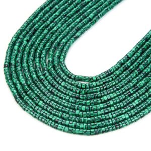 Shop Malachite Bead Shapes! 4x2mm Malachite Gemstone Heishi Discs Beads Loose Beads Bulk Lot 1, 2, 6, 12 And 50 (p16) | Natural genuine other-shape Malachite beads for beading and jewelry making.  #jewelry #beads #beadedjewelry #diyjewelry #jewelrymaking #beadstore #beading #affiliate #ad
