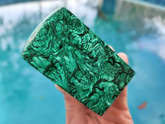 Collector's Malachite Tower - Incredible High Quality Piece - Polished And Safe For Handling - #8