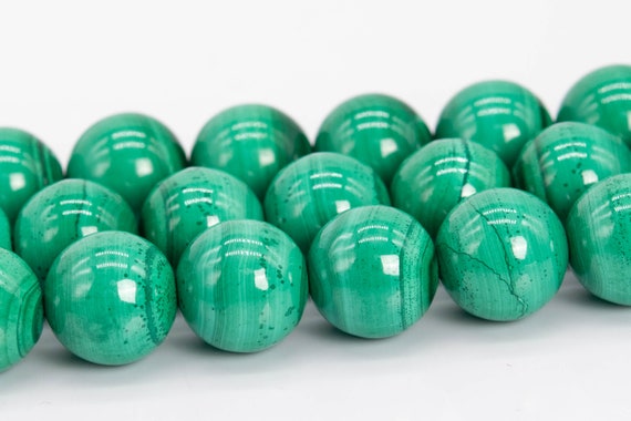 9-10mm Genuine Malachite Beads Grade Aa Natural Gemstone Round Loose Beads 15" / 7.5" Bulk Lot Options (111585)