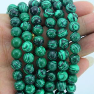 Shop Malachite Beads! Round Artificial Malachite beads, Green Malachite Beads, Round Beads, Polished Peacock Stone, Handmade Jewelry Supplies–15 inches—STN0039 | Natural genuine beads Malachite beads for beading and jewelry making.  #jewelry #beads #beadedjewelry #diyjewelry #jewelrymaking #beadstore #beading #affiliate #ad