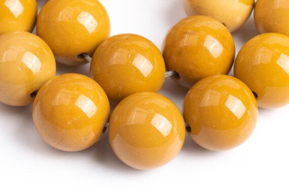 Genuine Natural Mookaite Gemstone Beads 10mm Yellow Round Aaa Quality Loose Beads (103886)