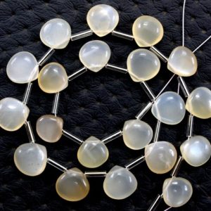 Shop Moonstone Bead Shapes! Beautiful 20 Pieces Natural Moonstone,Smooth Heart Shape Beads, Size 9-11 MM June Birthstone Briolette Beads, Making Jewelry Wholesale Price | Natural genuine other-shape Moonstone beads for beading and jewelry making.  #jewelry #beads #beadedjewelry #diyjewelry #jewelrymaking #beadstore #beading #affiliate #ad