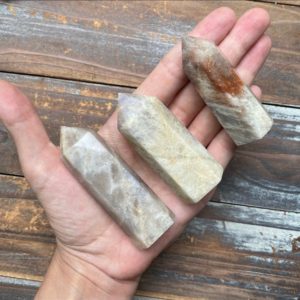 Shop Moonstone Points & Wands! Natural Moonstone Crystal Towers | Natural genuine stones & crystals in various shapes & sizes. Buy raw cut, tumbled, or polished gemstones for making jewelry or crystal healing energy vibration raising reiki stones. #crystals #gemstones #crystalhealing #crystalsandgemstones #energyhealing #affiliate #ad