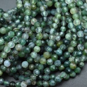 Shop Moss Agate Bracelets! Natural Moss Agate Faceted Round Beads,2mm/3mm Loose Faceted Beads,For Jewelry DIY Making Beads,Bracelet Making Beads.Wholesale Beads. | Natural genuine Moss Agate bracelets. Buy crystal jewelry, handmade handcrafted artisan jewelry for women.  Unique handmade gift ideas. #jewelry #beadedbracelets #beadedjewelry #gift #shopping #handmadejewelry #fashion #style #product #bracelets #affiliate #ad