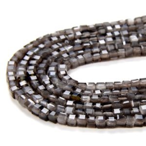Shop Obsidian Faceted Beads! 2MM Natural Silver Obsidian Gemstone Grade AAA Micro Faceted Diamond Cut Cube Loose Beads (P43) | Natural genuine faceted Obsidian beads for beading and jewelry making.  #jewelry #beads #beadedjewelry #diyjewelry #jewelrymaking #beadstore #beading #affiliate #ad