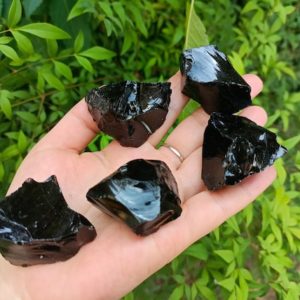 Shop Obsidian Stones & Crystals! Raw Black Obsidian Chunk 30-50mm | Natural genuine stones & crystals in various shapes & sizes. Buy raw cut, tumbled, or polished gemstones for making jewelry or crystal healing energy vibration raising reiki stones. #crystals #gemstones #crystalhealing #crystalsandgemstones #energyhealing #affiliate #ad