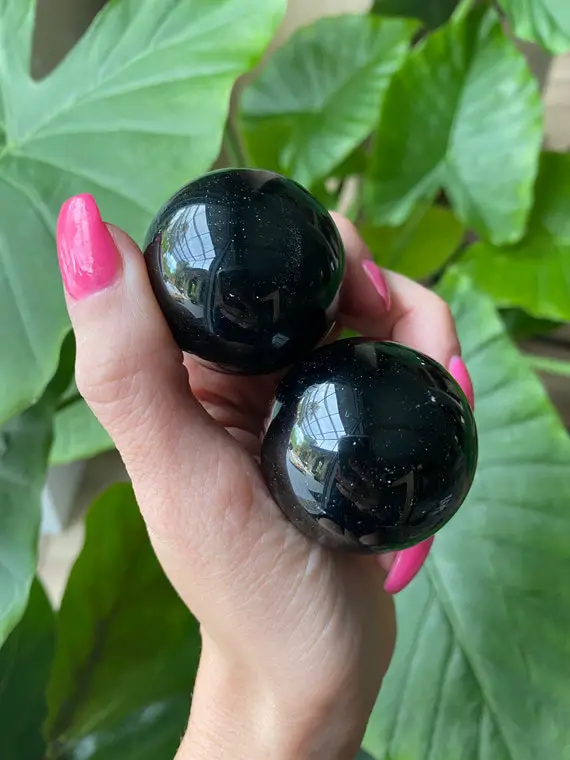 Obsidian Sphere, 40mm, Orb, Black Obsidian