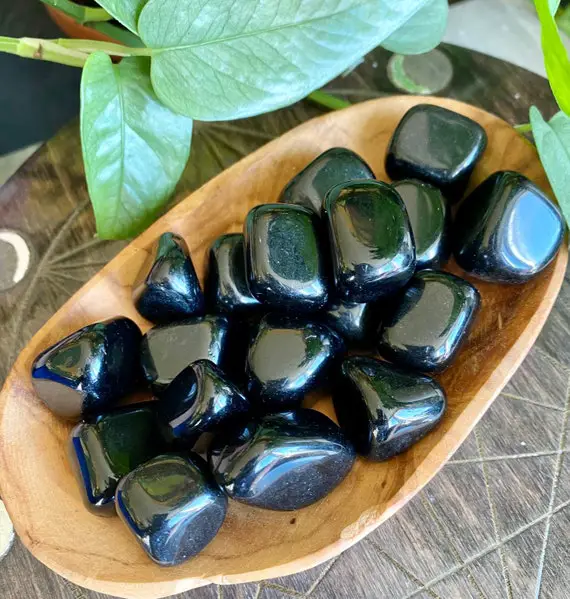 Black Obsidian Tumbled Stone | Gemstone Crystal