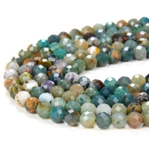 5MM Natural Green Ocean Jasper Gemstone Grade AA Micro Faceted Round Loose Beads 15.5 inch Full Strand (80009444-P33) | Natural genuine faceted Ocean Jasper beads for beading and jewelry making.  #jewelry #beads #beadedjewelry #diyjewelry #jewelrymaking #beadstore #beading #affiliate #ad