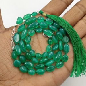 Shop Onyx Chip & Nugget Beads! Hand Knotted Necklace,Natural Green Onyx Nugget Necklace,Green Onyx Necklace,Green Onyx Nugget Necklace,Hand Knotted Pebble Nugget Necklace | Natural genuine chip Onyx beads for beading and jewelry making.  #jewelry #beads #beadedjewelry #diyjewelry #jewelrymaking #beadstore #beading #affiliate #ad