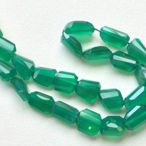 Shop Onyx Necklaces! 11x9mm To 13x10mm Green Onyx Faceted Tumbles, Green Onyx Beads, Green Onyx For Necklace, Green Onyx For Jewelry  (8IN To 16IN Options) | Natural genuine Onyx necklaces. Buy crystal jewelry, handmade handcrafted artisan jewelry for women.  Unique handmade gift ideas. #jewelry #beadednecklaces #beadedjewelry #gift #shopping #handmadejewelry #fashion #style #product #necklaces #affiliate #ad