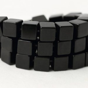Black Onyx Cube Beads, Natural Gemstone Beads, Loose Stone Beads Wholesale 4mm 6mm 8mm 10mm 15'' | Natural genuine other-shape Onyx beads for beading and jewelry making.  #jewelry #beads #beadedjewelry #diyjewelry #jewelrymaking #beadstore #beading #affiliate #ad
