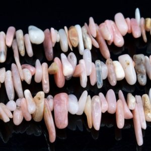 Shop Opal Chip & Nugget Beads! 12-24×3-5MM Pink Opal Beads Stick Pebble Chip Genuine Natural Grade AA Gemstone Loose Beads 16"/8" Bulk Lot Options (112820) | Natural genuine chip Opal beads for beading and jewelry making.  #jewelry #beads #beadedjewelry #diyjewelry #jewelrymaking #beadstore #beading #affiliate #ad