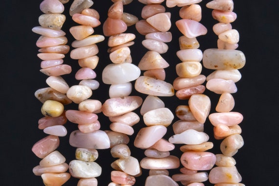 Genuine Natural Opal Gemstone Beads 4-10mm Pink Pebble Chips Aa Quality Loose Beads (108385)