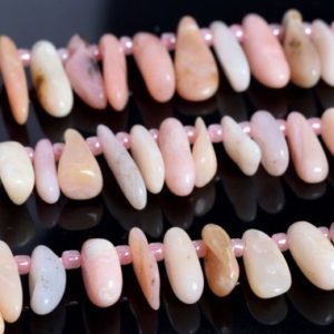 Shop Opal Chip & Nugget Beads! 6-10MM Pink Opal Beads Stick Pebble Chip Peru Grade AA Genuine Natural Gemstone Beads 15.5" Bulk Lot Options (108370-2646) | Natural genuine chip Opal beads for beading and jewelry making.  #jewelry #beads #beadedjewelry #diyjewelry #jewelrymaking #beadstore #beading #affiliate #ad