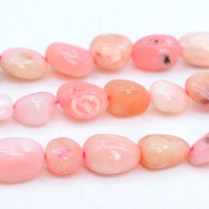 Shop Opal Beads! 5-8MM Pink Opal Beads Pebble Nugget Grade AA Genuine Natural Peru Gemstone Beads 15.5"/7.5" Bulk Lot Options (108452) | Natural genuine beads Opal beads for beading and jewelry making.  #jewelry #beads #beadedjewelry #diyjewelry #jewelrymaking #beadstore #beading #affiliate #ad