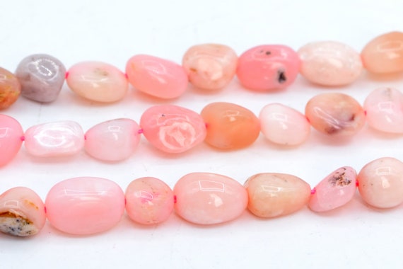 5-8mm Pink Opal Beads Pebble Nugget Grade Aa Genuine Natural Peru Gemstone Beads 15.5"/7.5" Bulk Lot Options (108452)