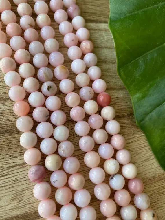 Pink Opal Bead Strand, Gemstone Beads