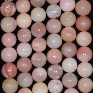 Shop Opal Round Beads! 10-11MM Pink Opal Gemstone Grade A Round Loose Beads 7.5 inch Half Strand (80003463-A77) | Natural genuine round Opal beads for beading and jewelry making.  #jewelry #beads #beadedjewelry #diyjewelry #jewelrymaking #beadstore #beading #affiliate #ad