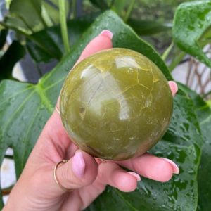 Shop Opal Shapes! Green opal sphere | Natural genuine stones & crystals in various shapes & sizes. Buy raw cut, tumbled, or polished gemstones for making jewelry or crystal healing energy vibration raising reiki stones. #crystals #gemstones #crystalhealing #crystalsandgemstones #energyhealing #affiliate #ad