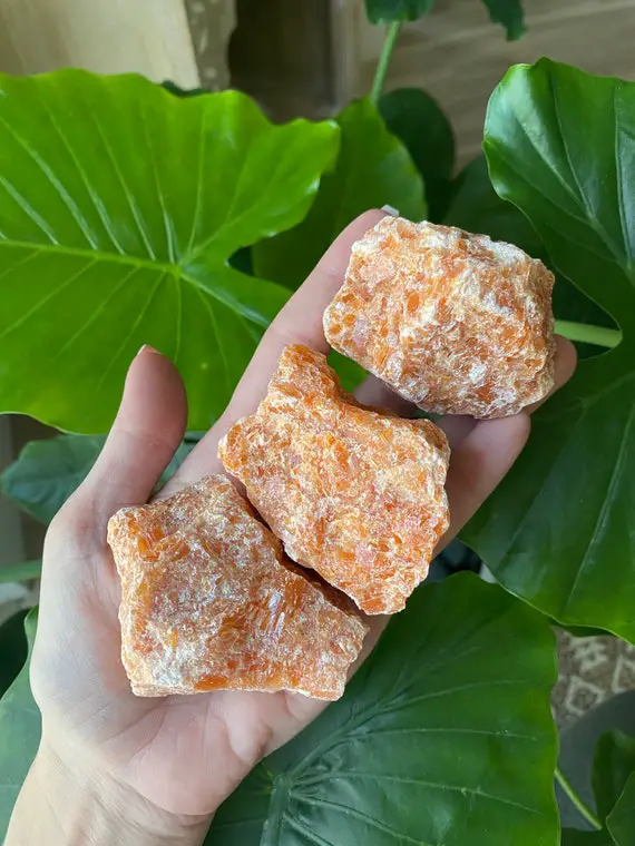 Large Raw Orchid Calcite, Orange Calcite