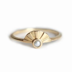 Shop Pearl Jewelry! White Pearl Ring, Sun Ring, Engagement Ring, Freshwater Pearl Ring, Simple rose Gold Ring, 14k Gold Ring, 18k Rose God Pear Solitaire Ring | Natural genuine Pearl jewelry. Buy handcrafted artisan wedding jewelry.  Unique handmade bridal jewelry gift ideas. #jewelry #beadedjewelry #gift #crystaljewelry #shopping #handmadejewelry #wedding #bridal #jewelry #affiliate #ad