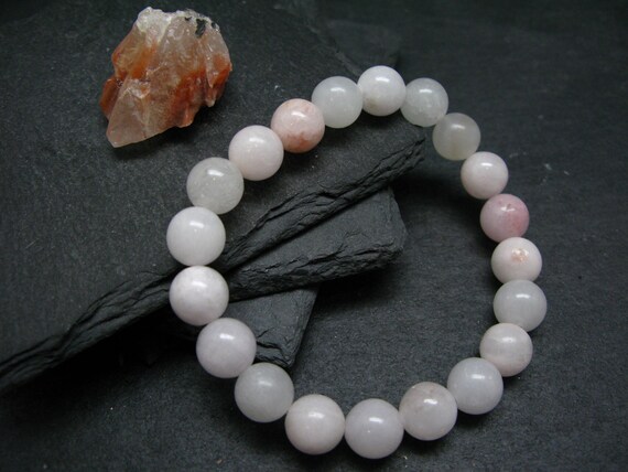 Pink Calcite Genuine Bracelet ~ 7 Inches  ~ 10mm  Round Beads