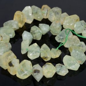Shop Prehnite Chip & Nugget Beads! 18X15-14X9MM  Prehnite Gemstone Faceted Nugget Loose Beads 7.5 inch Half Strand (80003321-B91) | Natural genuine chip Prehnite beads for beading and jewelry making.  #jewelry #beads #beadedjewelry #diyjewelry #jewelrymaking #beadstore #beading #affiliate #ad