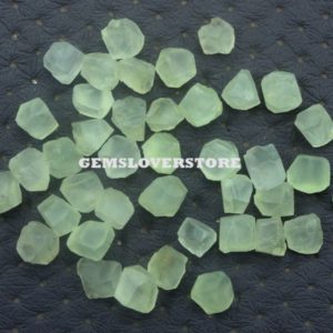 Shop Raw & Rough Prehnite Stones! 50 Pieces Loose Gemstone 6-8 MM Raw, Natural Top Quality Prehnite Green Gemstone, Untreated Rough Stone Beautiful  Gorgeous Prehnite Rough | Natural genuine stones & crystals in various shapes & sizes. Buy raw cut, tumbled, or polished gemstones for making jewelry or crystal healing energy vibration raising reiki stones. #crystals #gemstones #crystalhealing #crystalsandgemstones #energyhealing #affiliate #ad