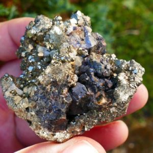 Shop Raw & Rough Pyrite Stones! Pyrite with Sphalerite Mineral Specimen from Peru | Natural genuine stones & crystals in various shapes & sizes. Buy raw cut, tumbled, or polished gemstones for making jewelry or crystal healing energy vibration raising reiki stones. #crystals #gemstones #crystalhealing #crystalsandgemstones #energyhealing #affiliate #ad