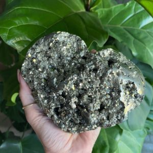 Shop Pyrite Shapes! Huge pyrite heart | Natural genuine stones & crystals in various shapes & sizes. Buy raw cut, tumbled, or polished gemstones for making jewelry or crystal healing energy vibration raising reiki stones. #crystals #gemstones #crystalhealing #crystalsandgemstones #energyhealing #affiliate #ad