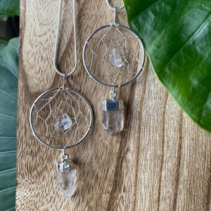 Shop Quartz Crystal Necklaces! Crystal necklace, gemstone jewelry, crystal jewelry, dream catcher necklace, quartz necklace | Natural genuine Quartz necklaces. Buy crystal jewelry, handmade handcrafted artisan jewelry for women.  Unique handmade gift ideas. #jewelry #beadednecklaces #beadedjewelry #gift #shopping #handmadejewelry #fashion #style #product #necklaces #affiliate #ad