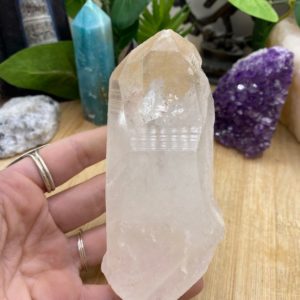 Shop Quartz Points & Wands! Lemurian Quartz wand Channel Point MLQP13 | Natural genuine stones & crystals in various shapes & sizes. Buy raw cut, tumbled, or polished gemstones for making jewelry or crystal healing energy vibration raising reiki stones. #crystals #gemstones #crystalhealing #crystalsandgemstones #energyhealing #affiliate #ad