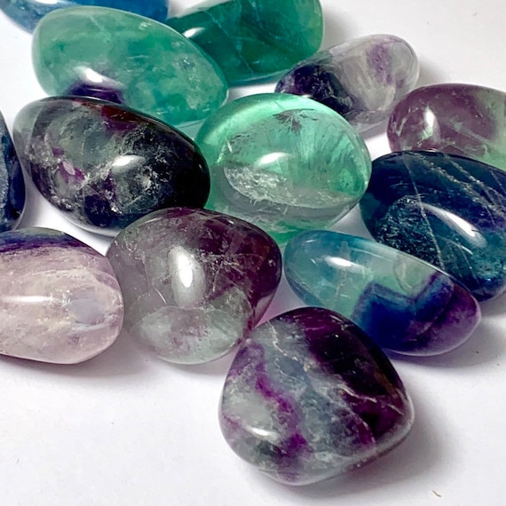 Rainbow Fluorite Tumbled Stones, Polished Crystals (20-40mm)